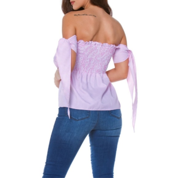 NWT Carmin Off Shoulder Sleeveless Smocked… - Picture 2 of 5